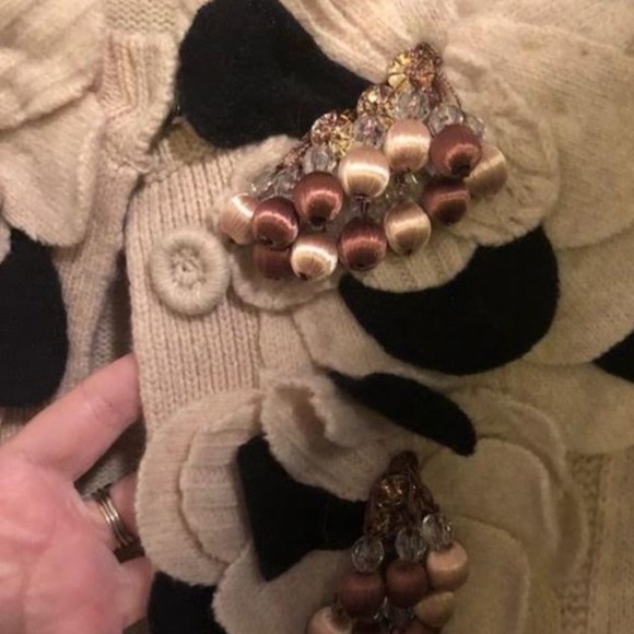 EUC! No flaws . Beautiful Petals Embellished Cardigan - Picture 4 of 8